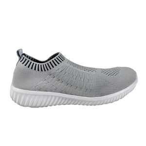 TIOSEBON Women’s Slip On Walking Shoes Gray White Mesh Knit Sneakers Size 9 / 40
